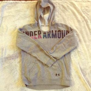 Youth large, Under Armour grey hoodie